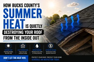 summer heat roof damages Bucks County